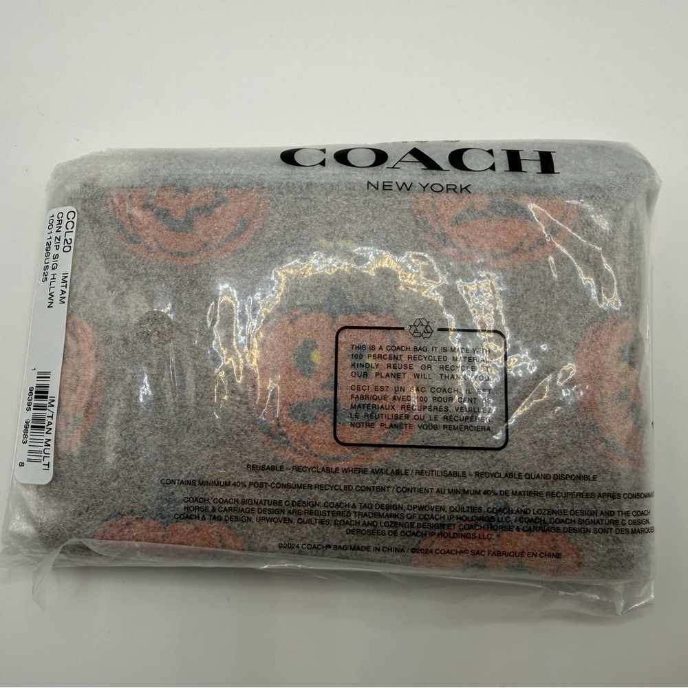 Coach Pumpkin Corner Zip Wristlet NWT - Picture 2 of 14